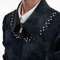 【25s Aug.】Pearl Deconstructed Textured Cropped Leather Jacket