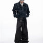 【25s Aug.】Pearl Deconstructed Textured Cropped Leather Jacket