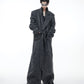 【24s Nov.】Niche Plush Silhouette Wide Shoulder Wool Coat