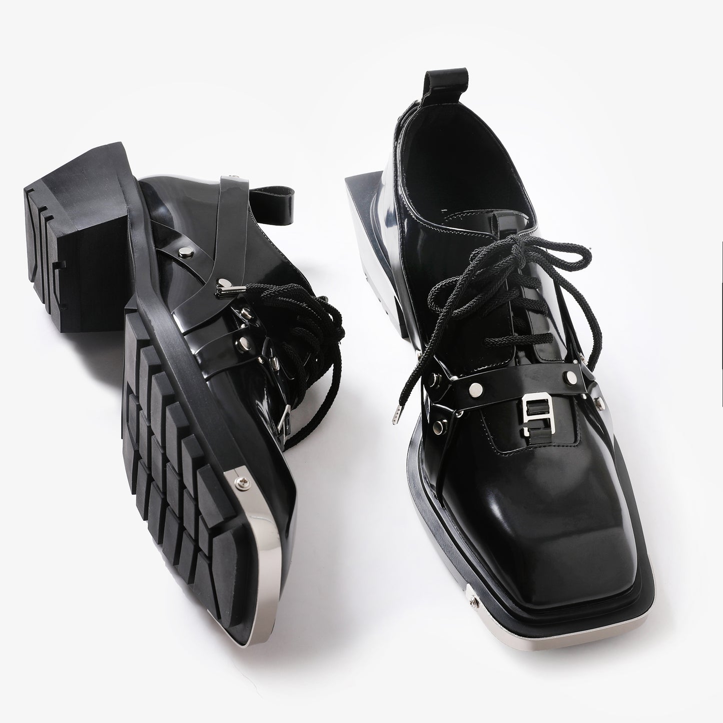 【New】Leather Shoes with Belt