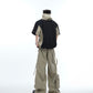 【24s June.】Deconstructed Patchwork Hooded T-shirt + Cargo Pants Suit