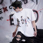 【24s Aug.】High Street Fashion Brand Hip Hop Character Print T-shirt