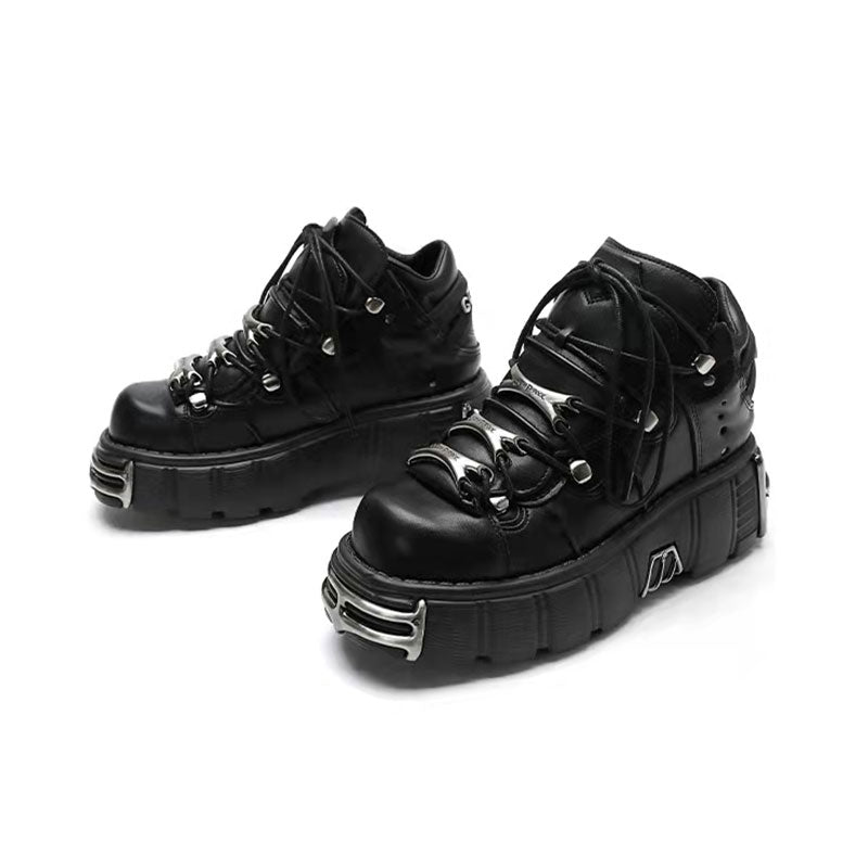 Y2K Dark Punk Platform Shoes ArtsKoreanMan