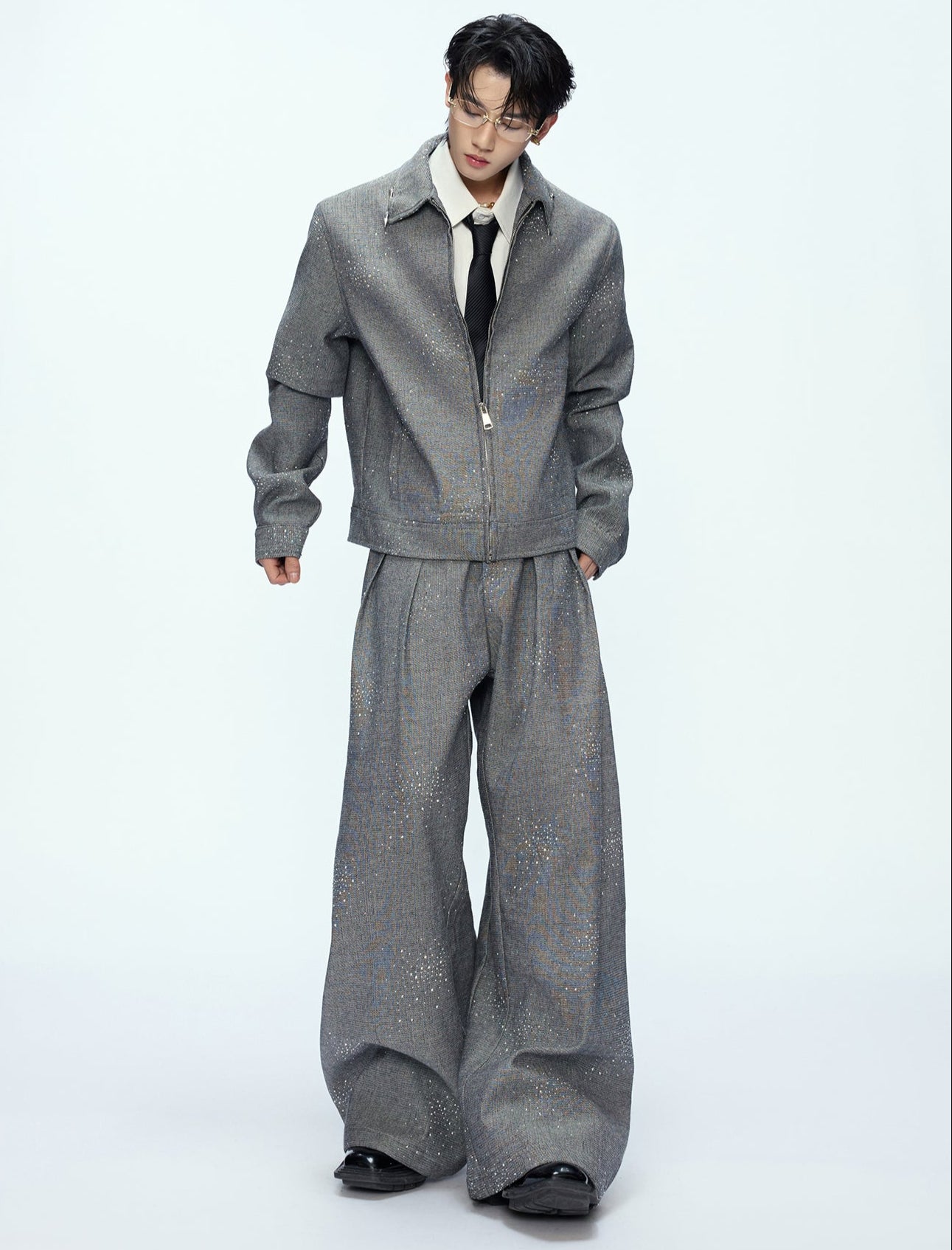 【25s Sep.】"Starlight" Hot-drilled Sequined Jacket/pants