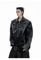 【25s Aug.】Totem Studded Deconstructed Pony Hair Jacket