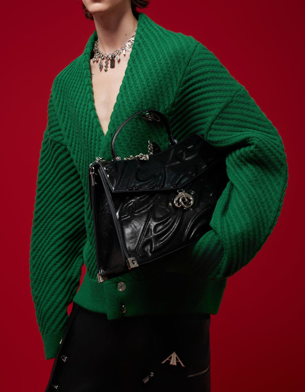 Three-dimensional Relief Light Luxury Handbag Crossbody Bag ArtsKoreanMan