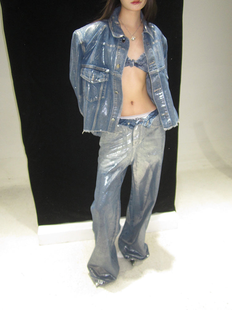 【24s Dec.】Liquid Washed Distressed Denim Suit ArtsKoreanMan