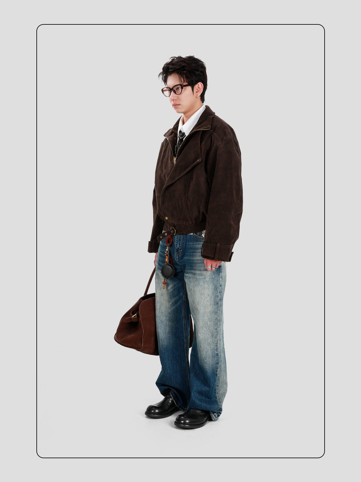 Crosscut Washed Horsehide Derby Shoes