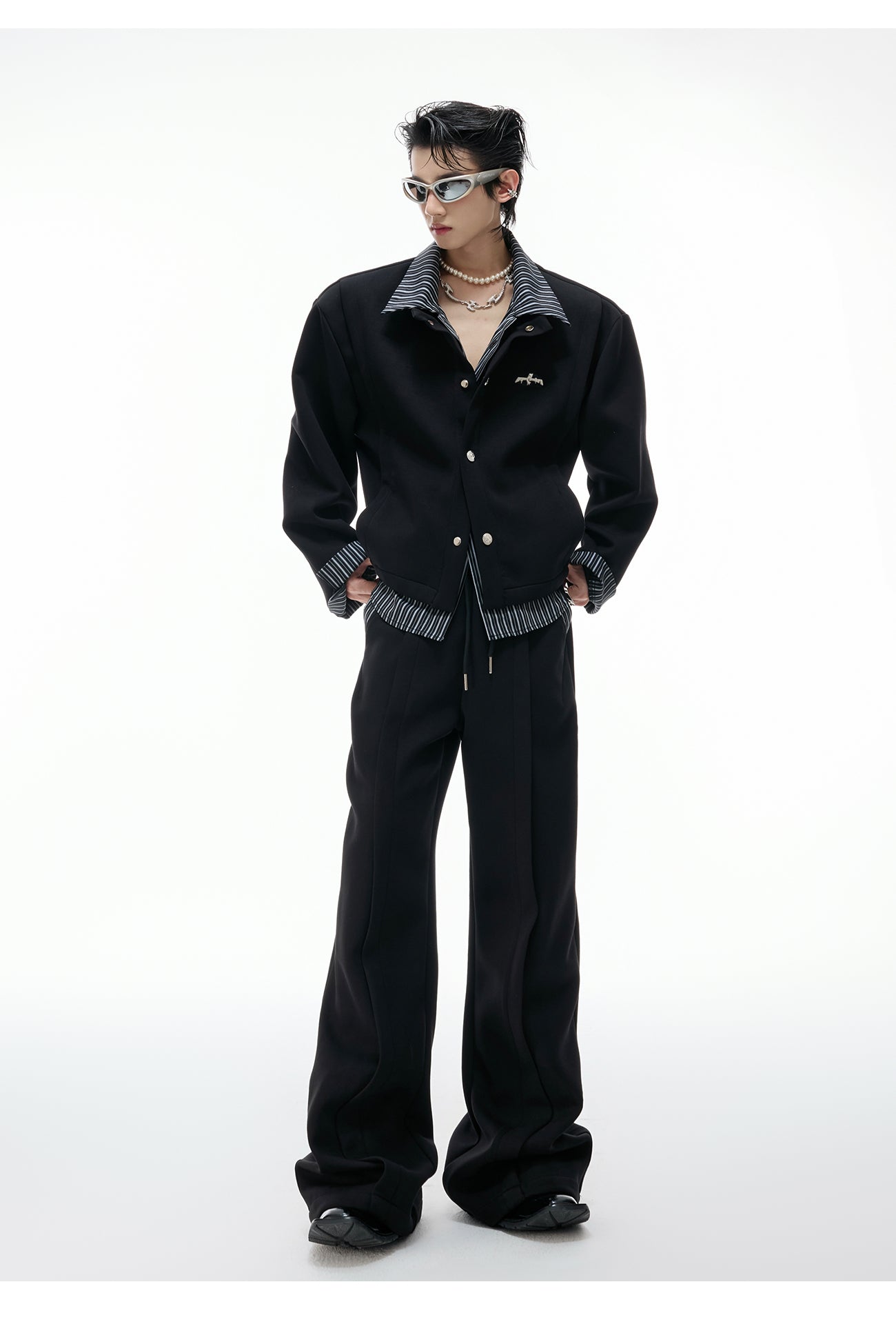【25s Aug.】Fake Two-piece Shirt And Cardigan Hoodie Set