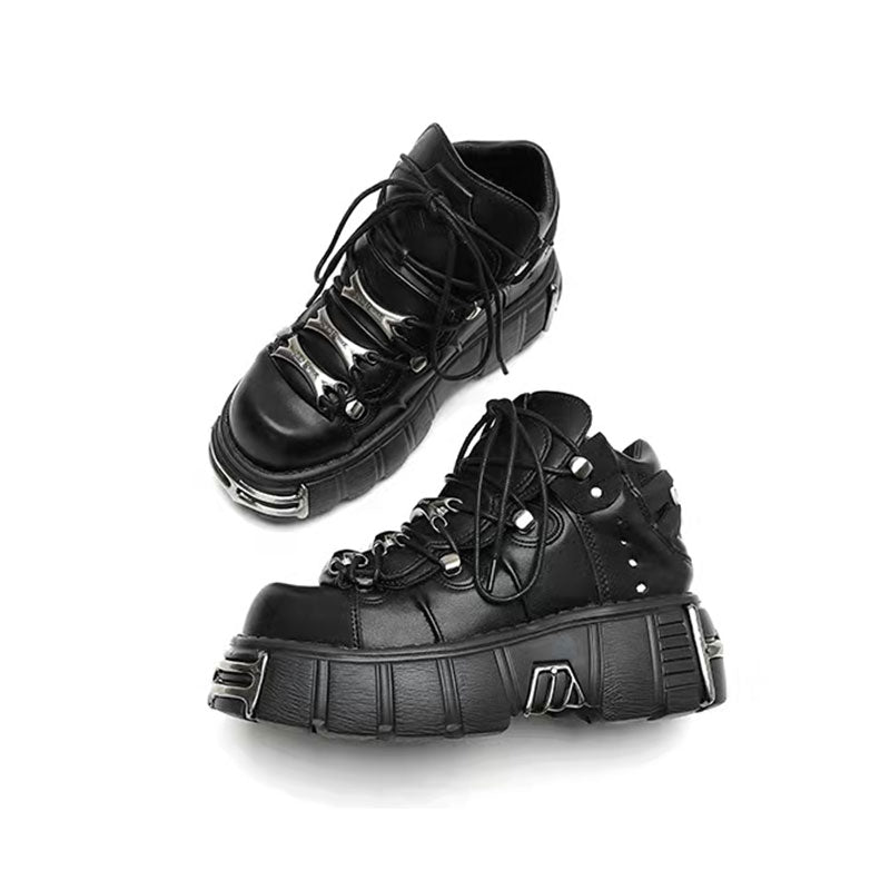 Y2K Dark Punk Platform Shoes ArtsKoreanMan