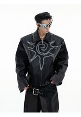 【25s Aug.】Totem Studded Deconstructed Pony Hair Jacket