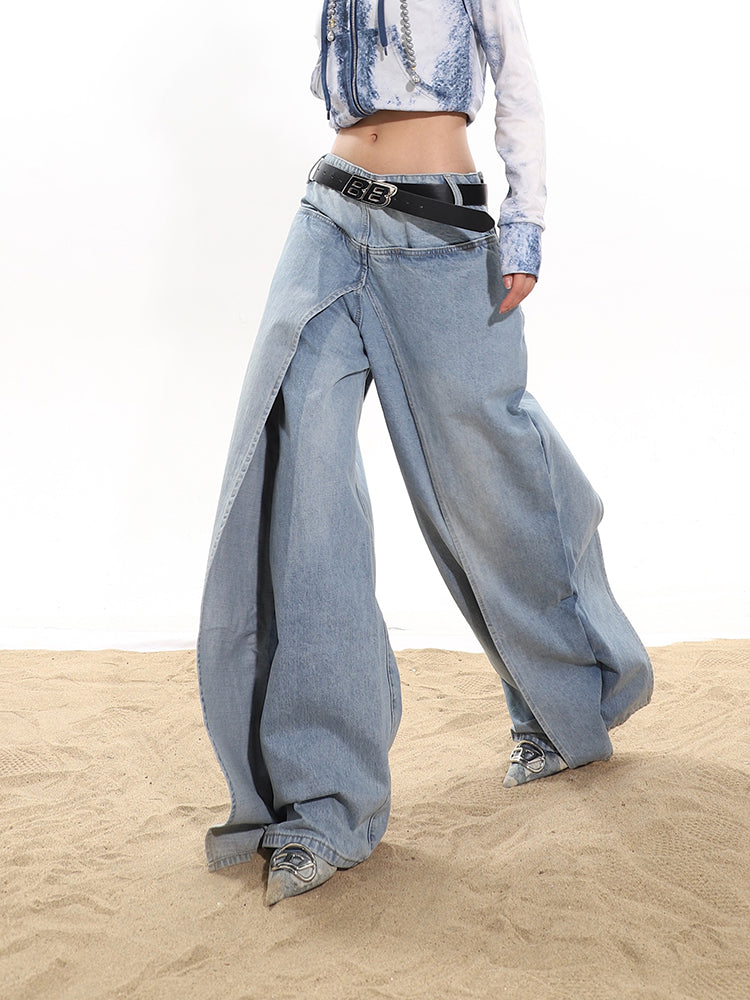 【24s January.】Fake Two-piece High-end Hot Girl Jeans Skirt ArtsKoreanMan