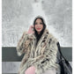 【24s Nov.】Leopard Plush Faux Fur Coat（Girls) ArtsKoreanMan