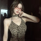 【25s Mar.】Leopard Print Halter Neck Halter Top