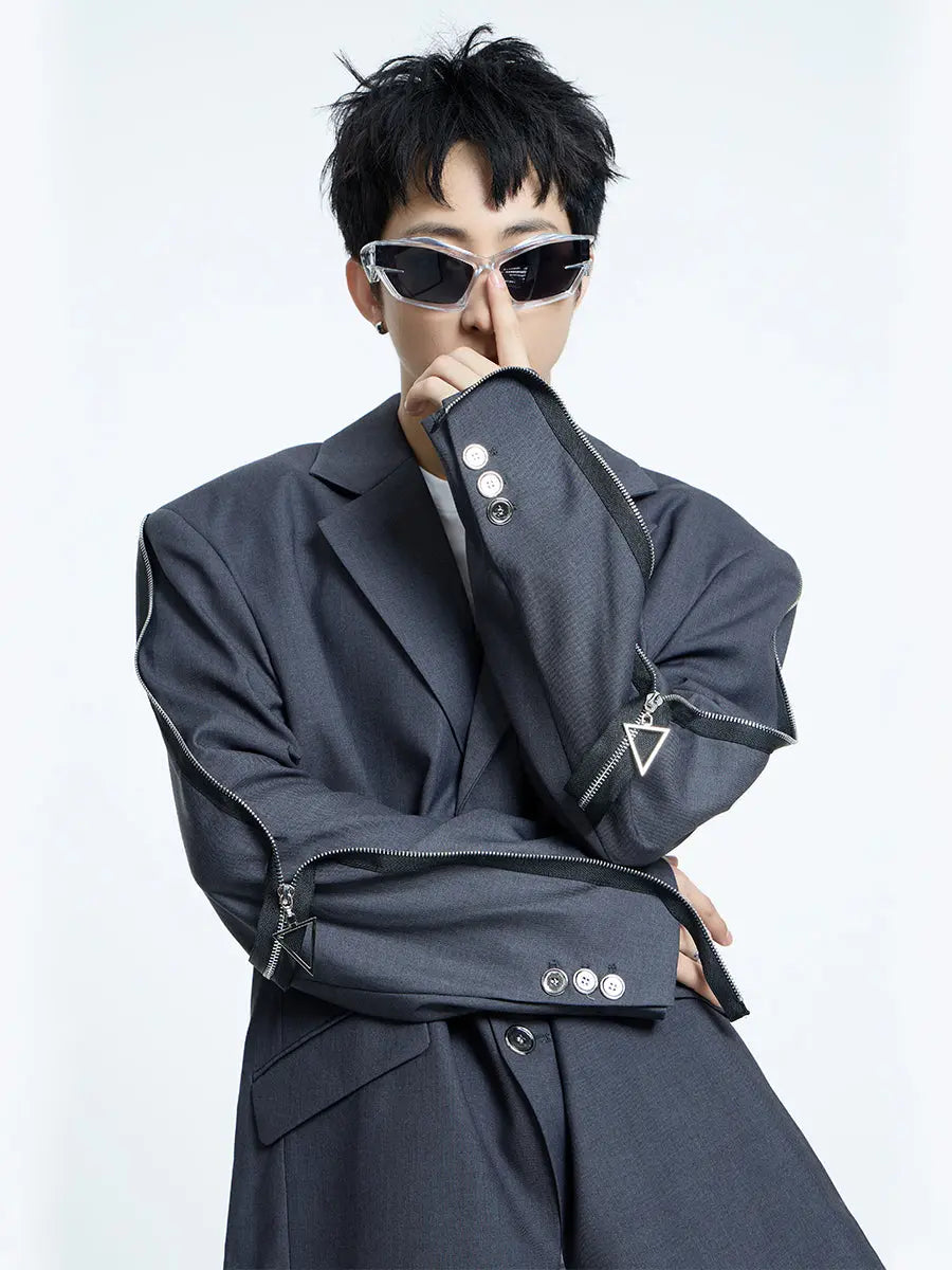 【23s September.】Metallic Embellished Blazer ArtsKoreanMan