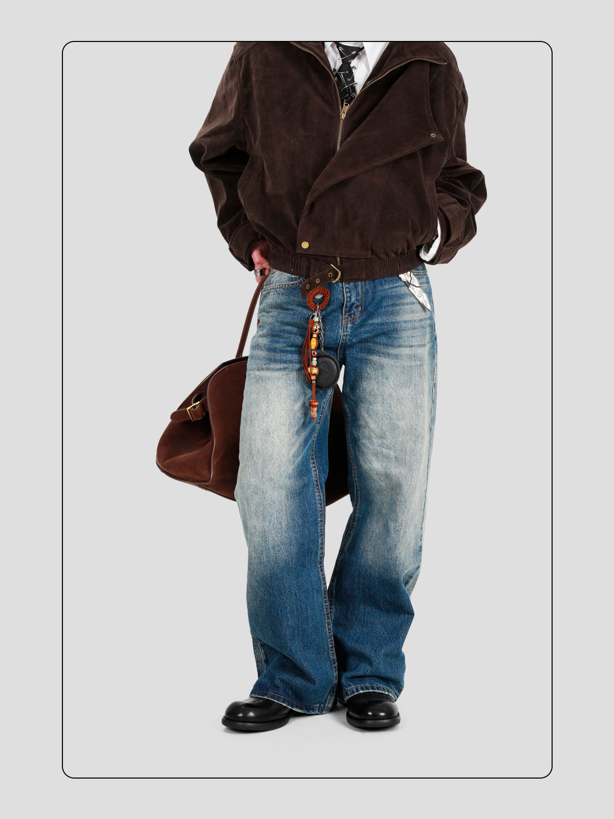 Crosscut Washed Horsehide Derby Shoes