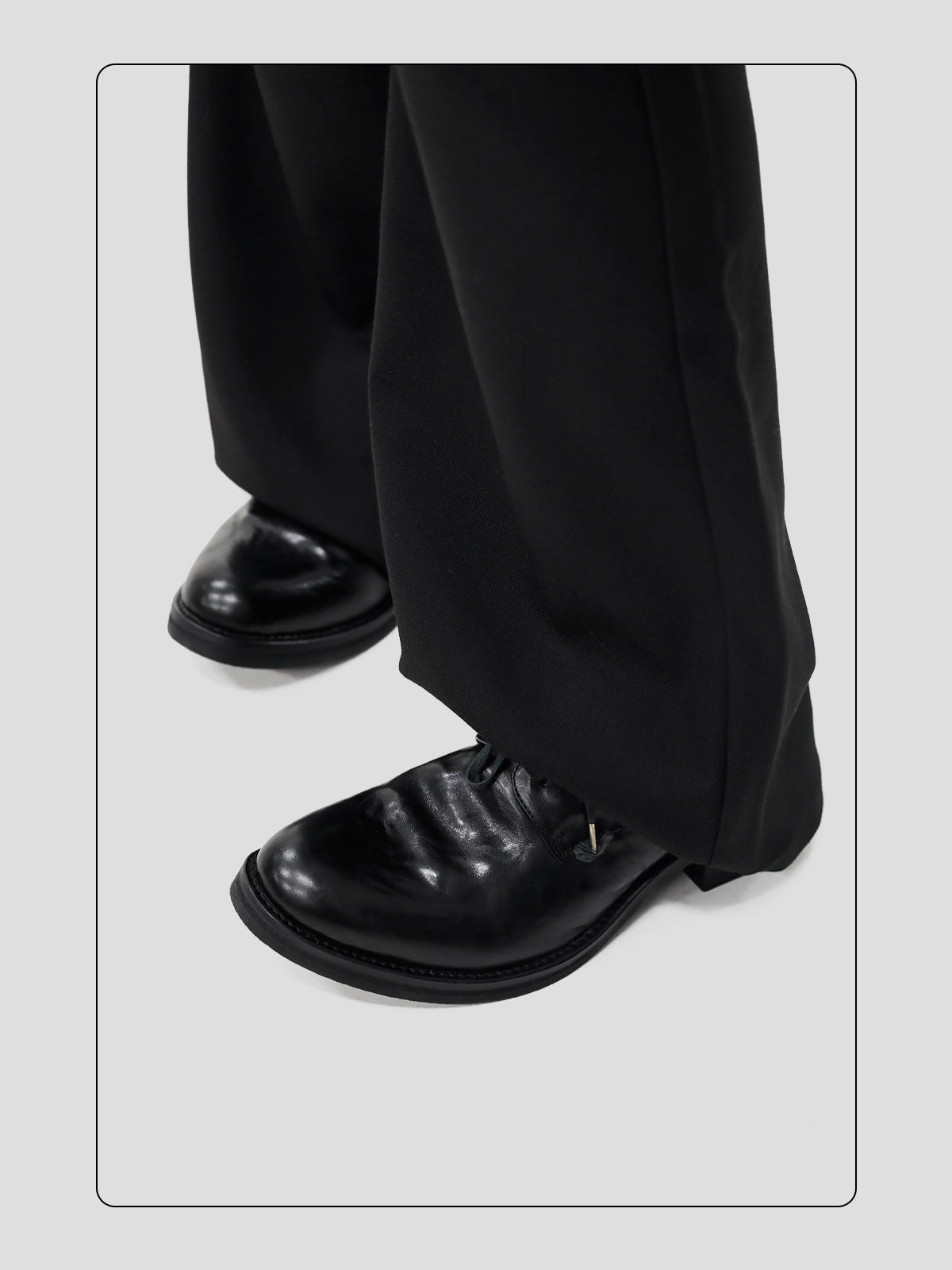 Wrinkled Top-grain Cowhide Pointed-toe Leather Shoes