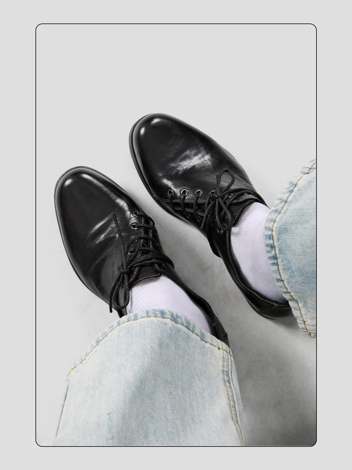 Deconstructed Lace-Up Derby Shoes