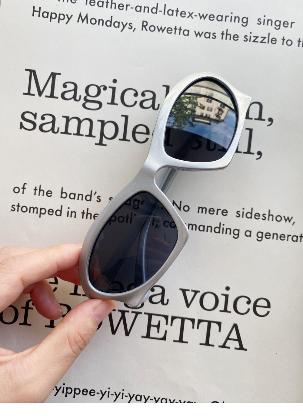 Y2K Shaped Large Frame Retro Geometric Sunglasses ArtsKoreanMan