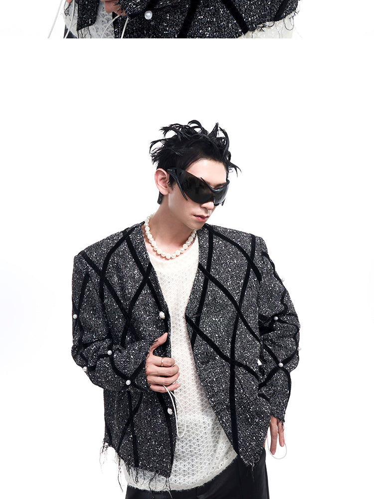 【24s Nov.】V-Neck Tweed Short Jacket