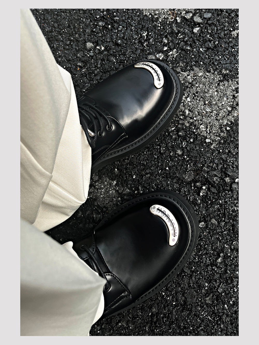 Thick-soled Metallic Derby Shoes ArtsKoreanMan