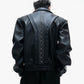 【25s Aug.】Embroidered Cropped Leather Jacket