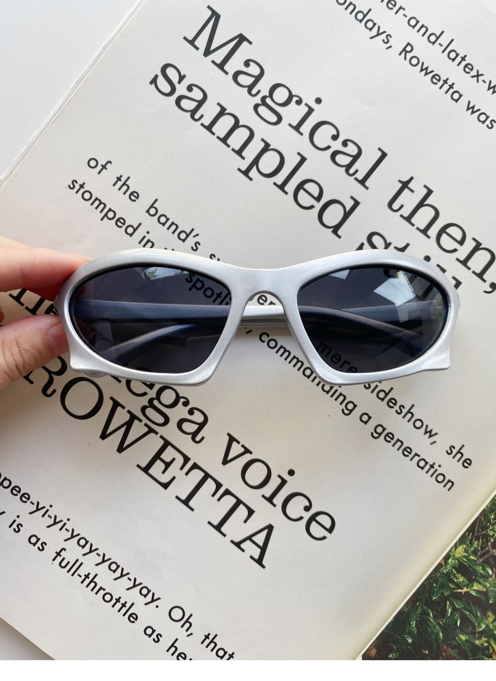 Y2K Shaped Large Frame Retro Geometric Sunglasses ArtsKoreanMan