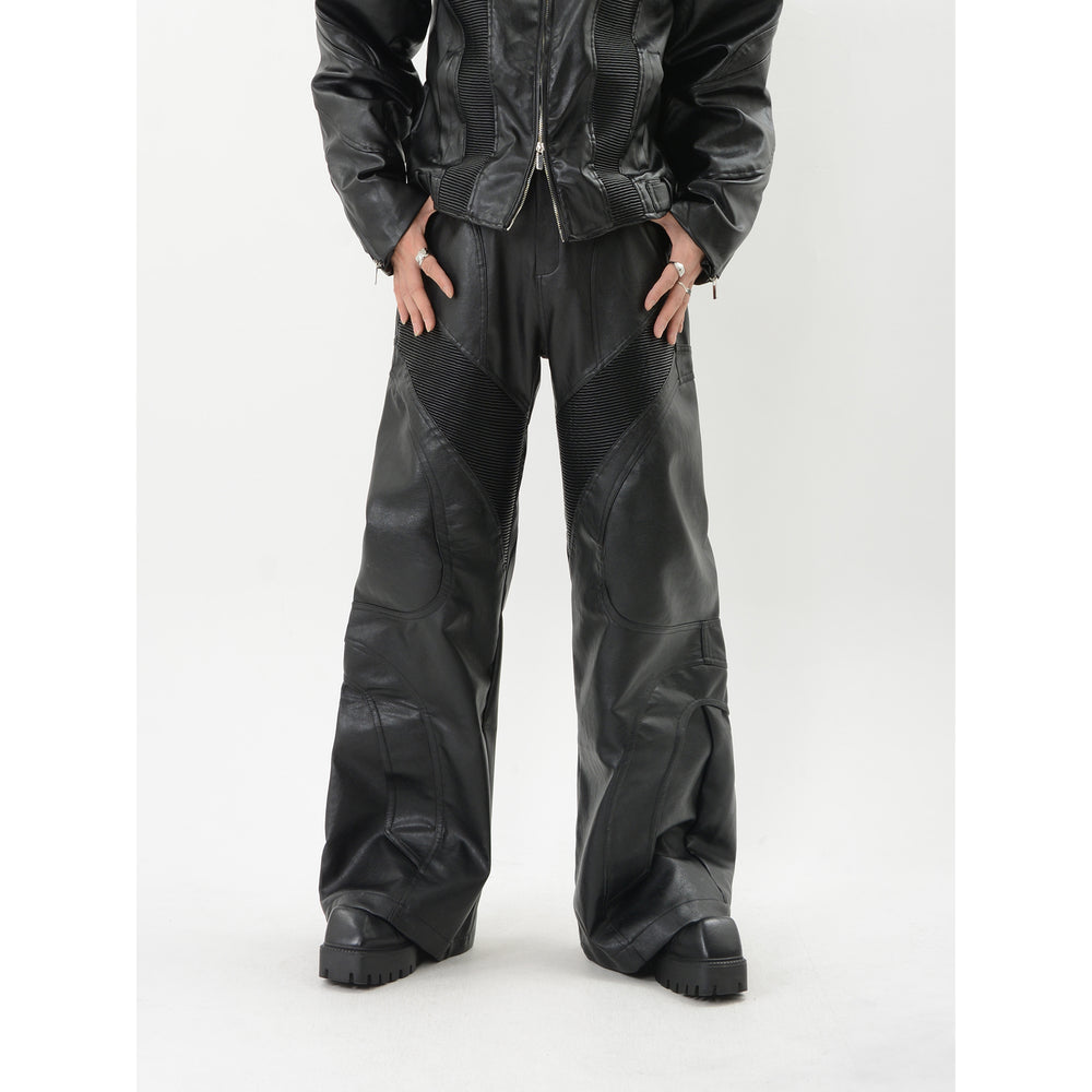 【24s Oct.】Loose PU Leather Pants ArtsKoreanMan