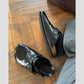 "Bullet Hole" Washed Horse Leather Birkenstock Slippers