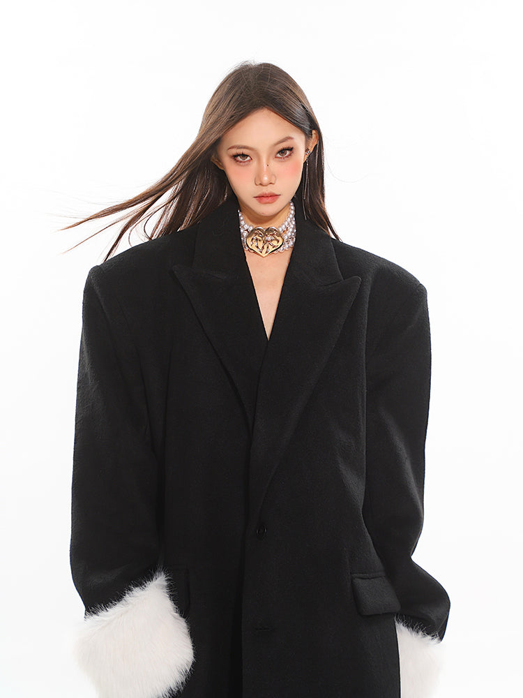 【24s Nov.】Classic Woolen Detachable Fur Coat ArtsKoreanMan