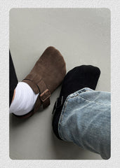 Thick-Soled Lazy Mules Slip-on Toe Slippers
