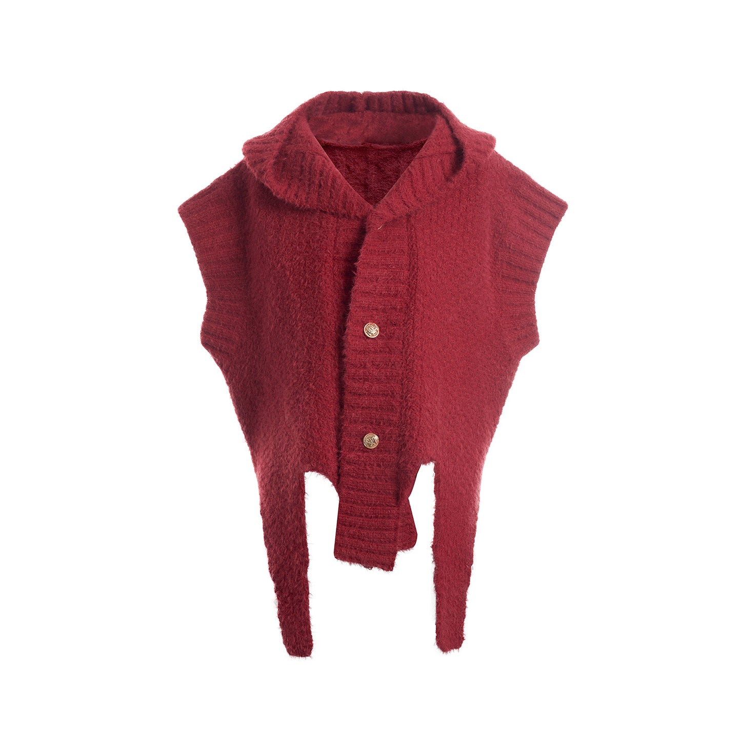 【25s Feb.】Fake Two Piece Hooded Knitted Vest