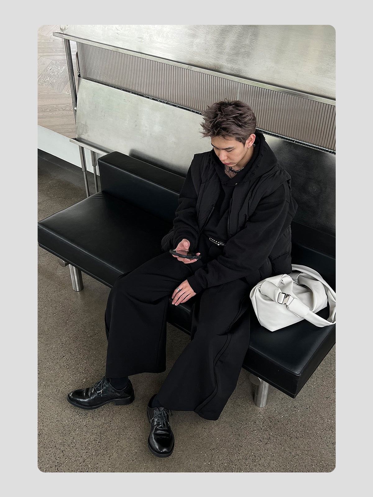 Wrinkled Top-grain Cowhide Pointed-toe Leather Shoes