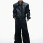 【25s Aug.】Embroidered Cropped Leather Jacket