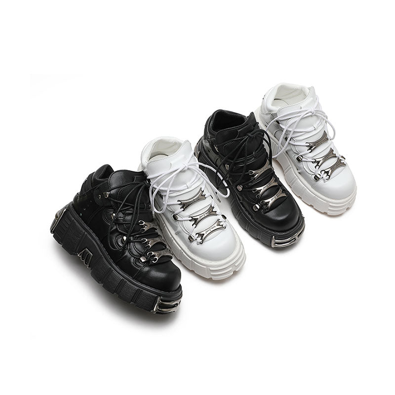 Y2K Dark Punk Platform Shoes ArtsKoreanMan