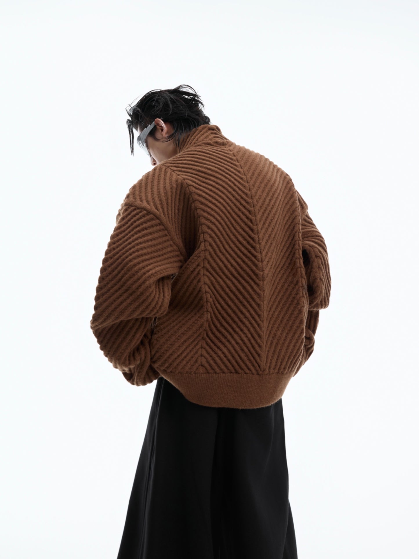 【24s Oct.】Metal Button Large V-neck Loose Knit Sweater