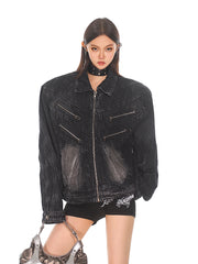 【24s Oct.】Gradient Washed Distressed Denim Jacket ArtsKoreanMan