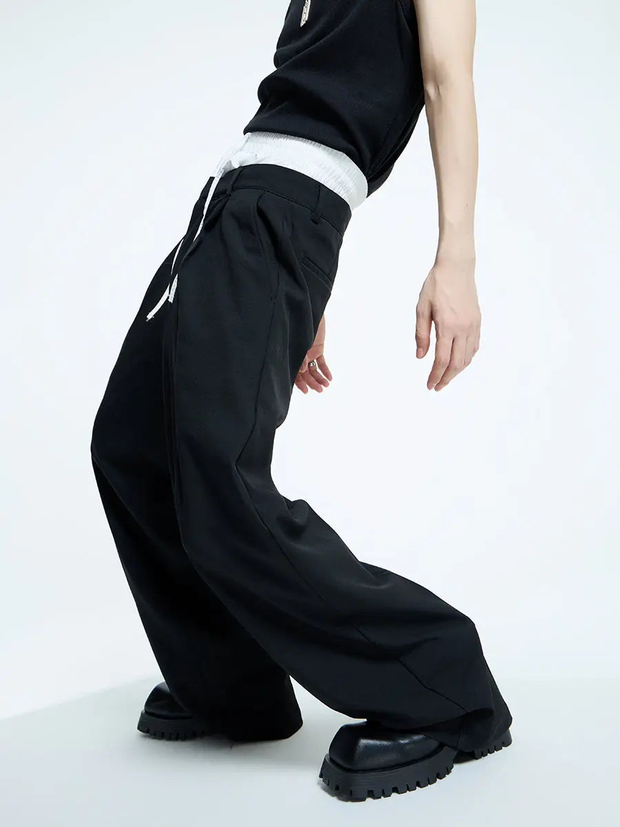 【23s September.】Double Layer High Waist Relaxed Pants ArtsKoreanMan