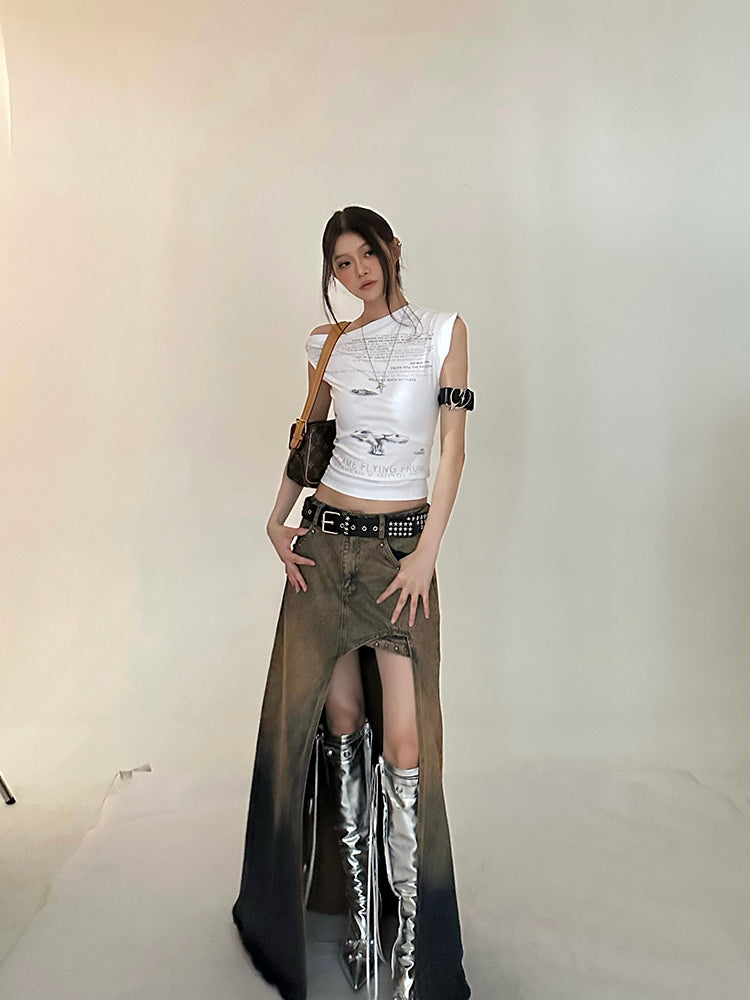 【24s June.】Fashion Simple Irregular T-shirt ArtsKoreanMan