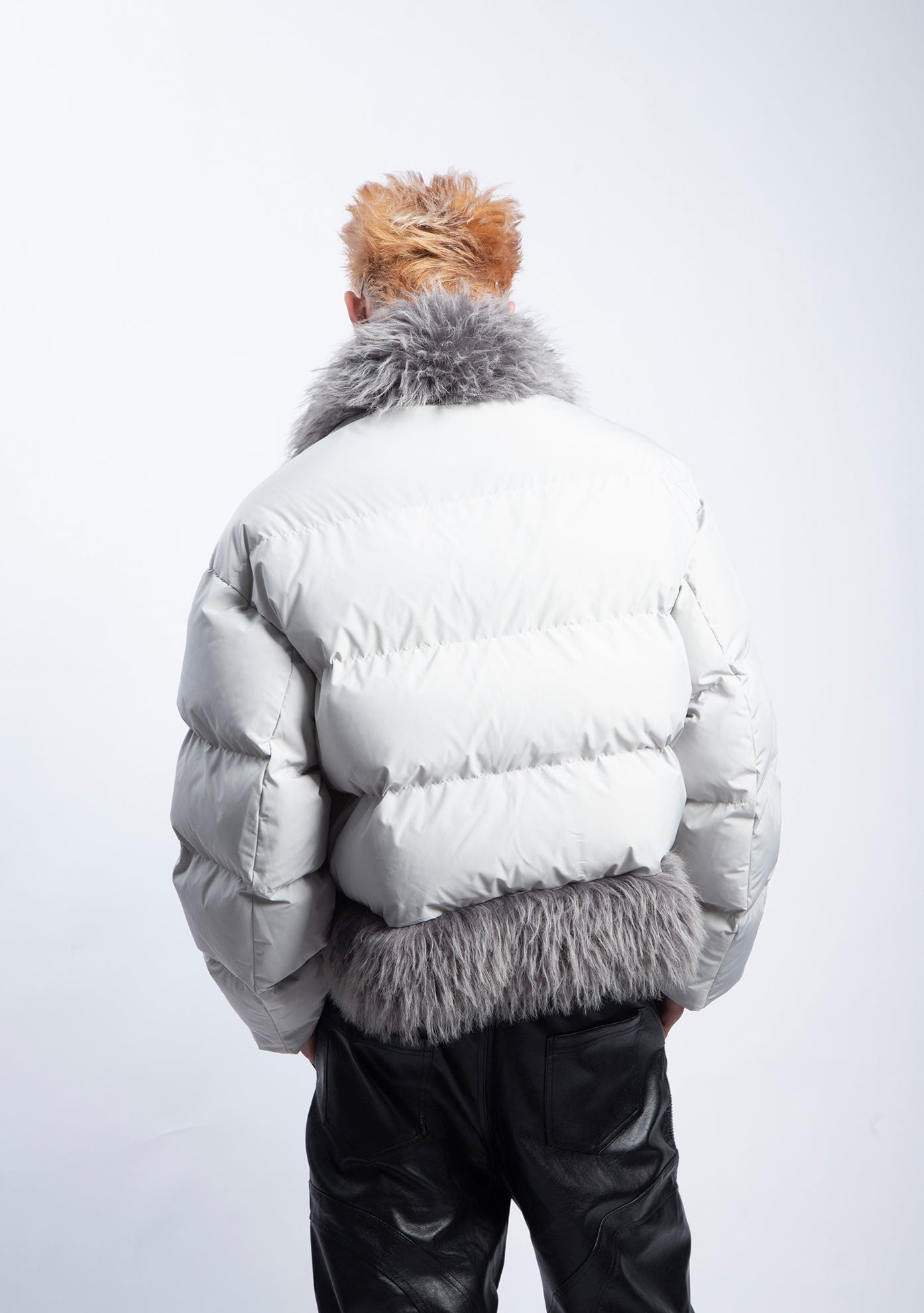 【25s Feb.】Fur Collar Stitching High-end Short Cotton Jacket