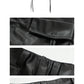 【23s August.】Leather Multi-Pocket Streamer Low-Rise Skirt