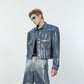 【24s March.】Liquid Washed Distressed Denim Suit