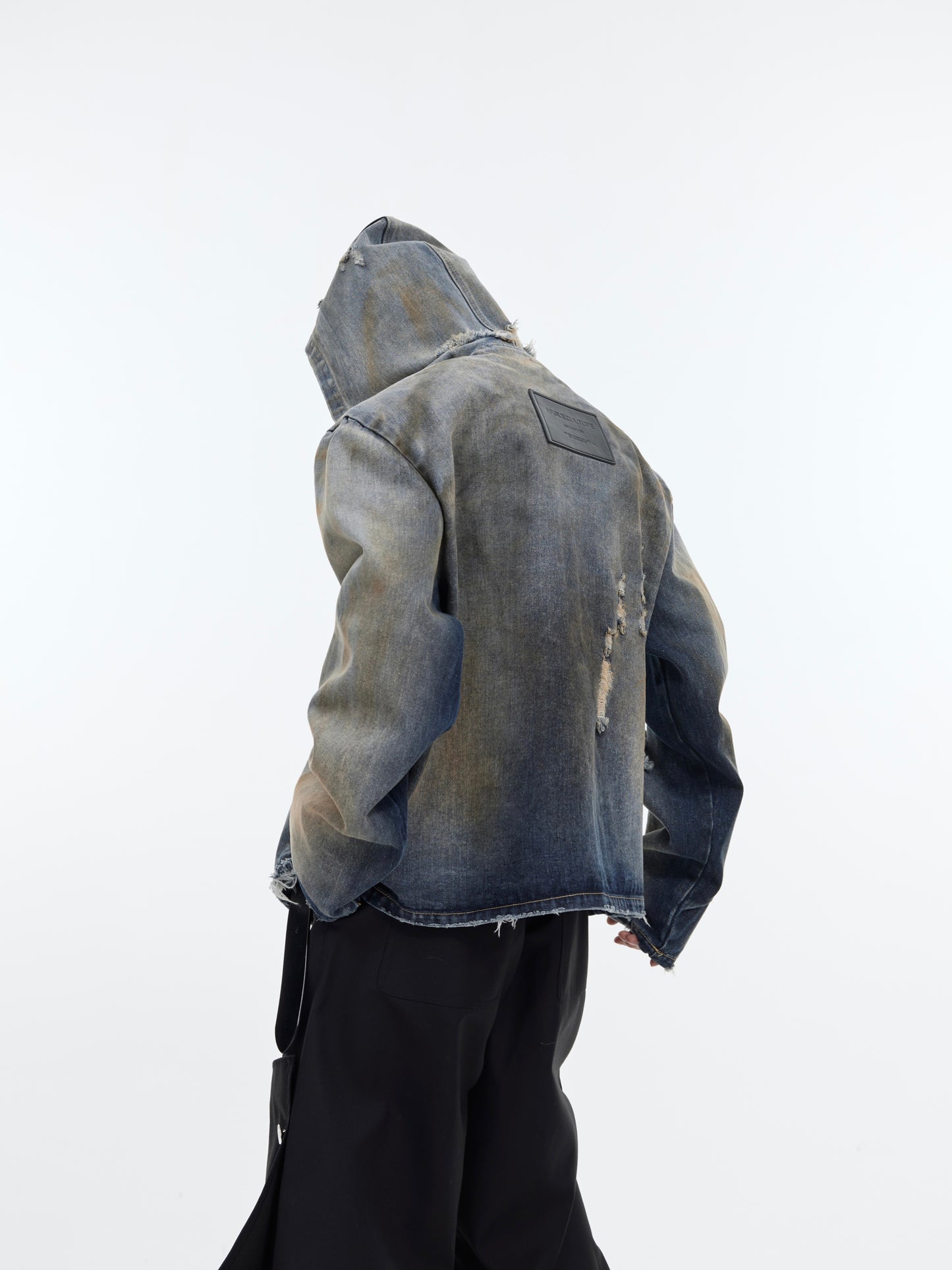 【24s January.】Retro Distressed Hooded Denim Jacket
