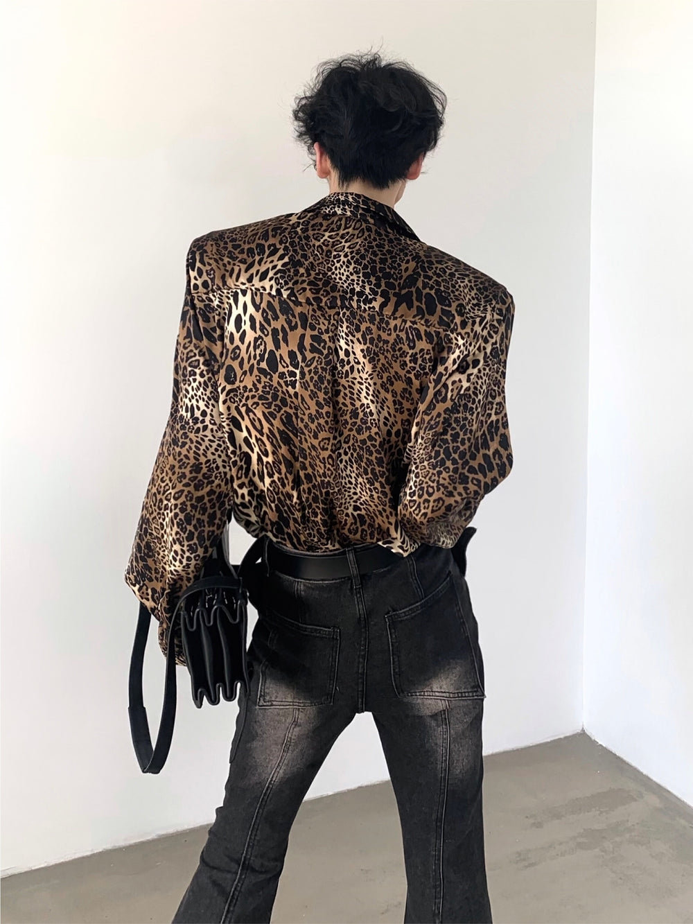【24s Nov.】American Retro Shoulder Pad Leopard Print Shirt ArtsKoreanMan