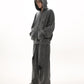 【25s Mar.】Destroyed Washed Distressed Hooded Cardigan Baggy Pants Suit