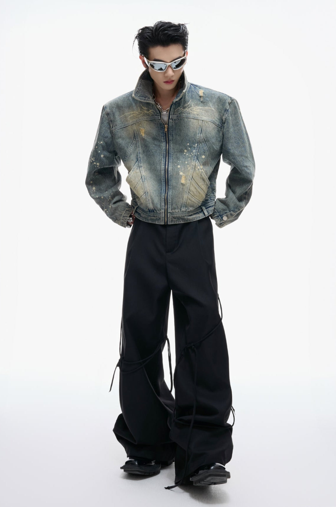 【25s Aug.】Distressed Ripped Short Denim Jacket