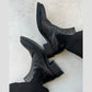 Pointed-toe Leather Platform Chelsea Boots