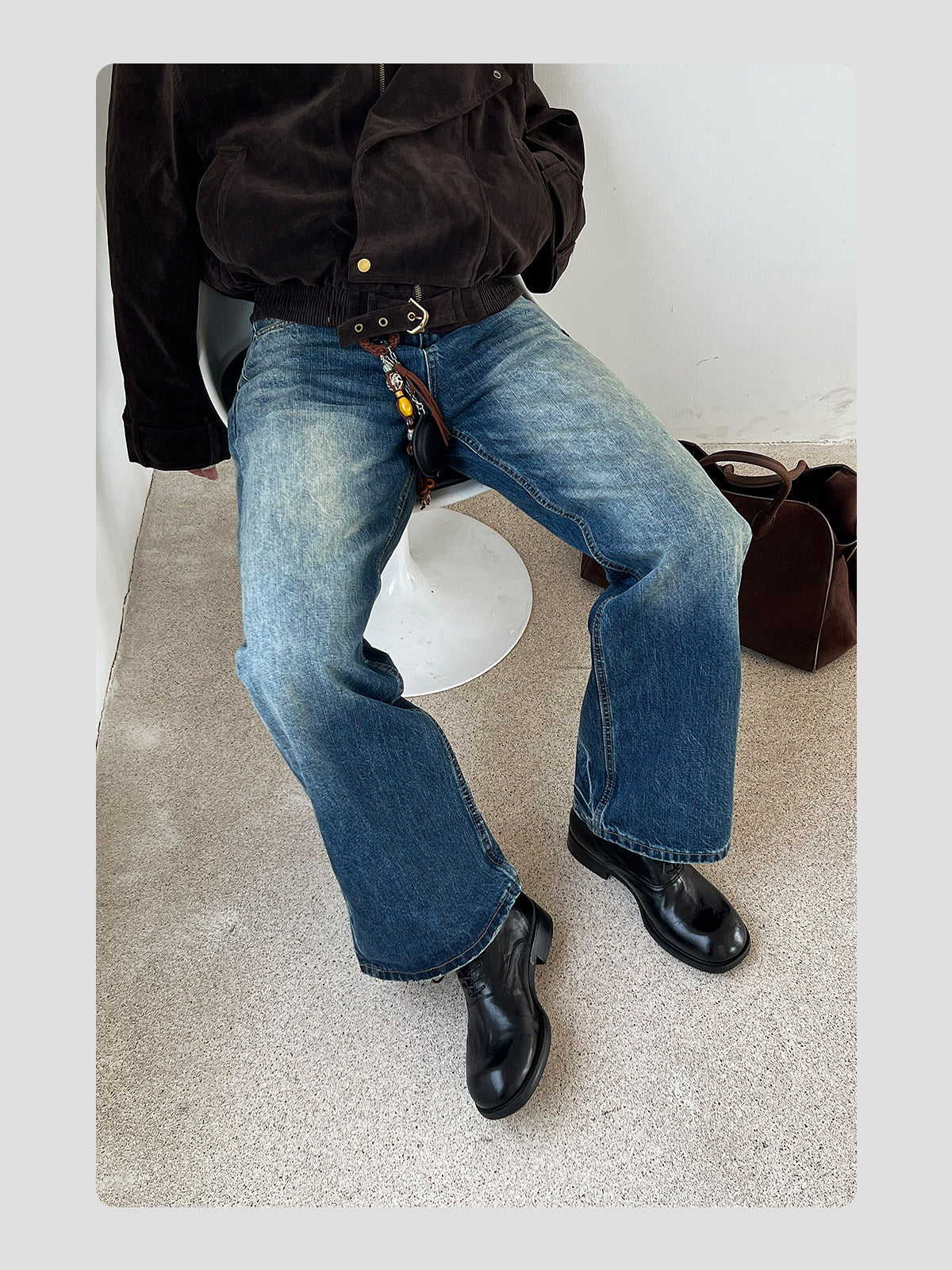 Crosscut Washed Horsehide Derby Shoes