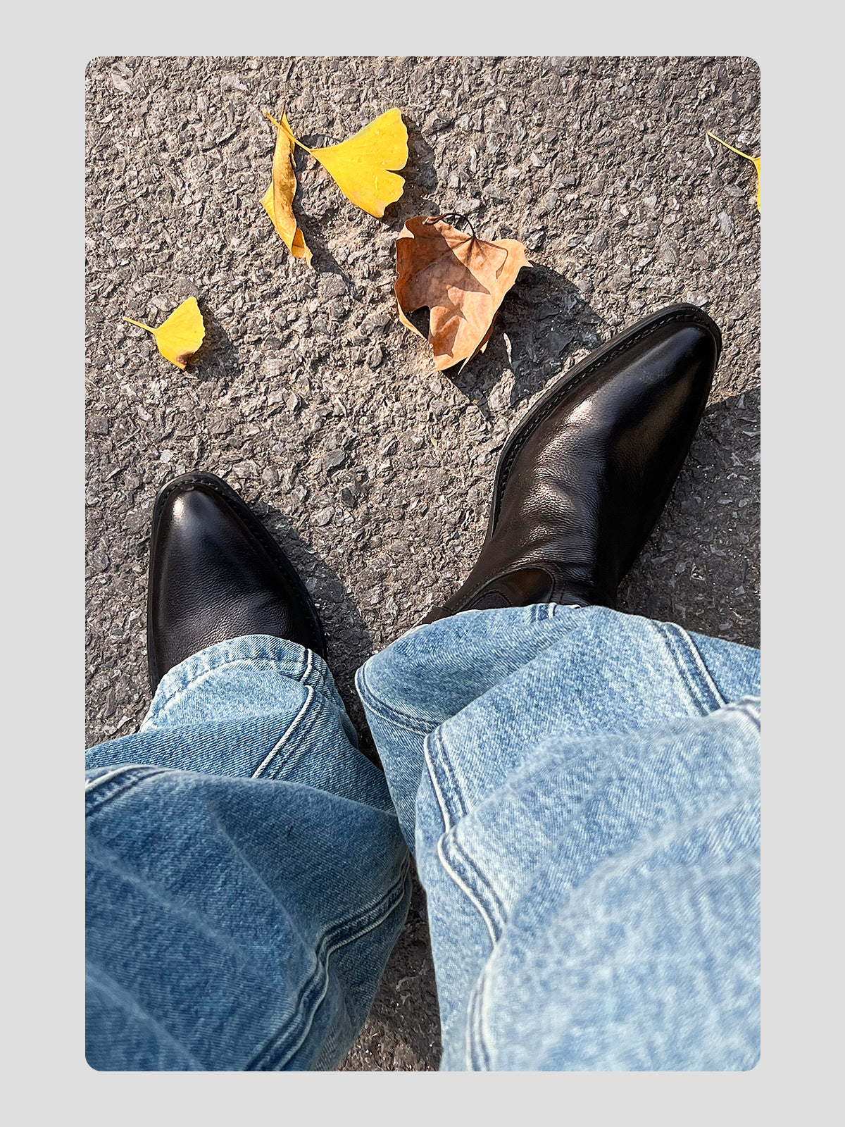 Pointed-toe Cowhide Upturned Toe Wizard Chelsea Boots