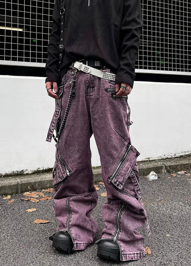 【25s Jan.】Wasteland Zipper Pocket Straight Jeans